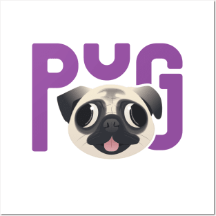 Silly Pug, Dumb but Cute, Pug Life Posters and Art